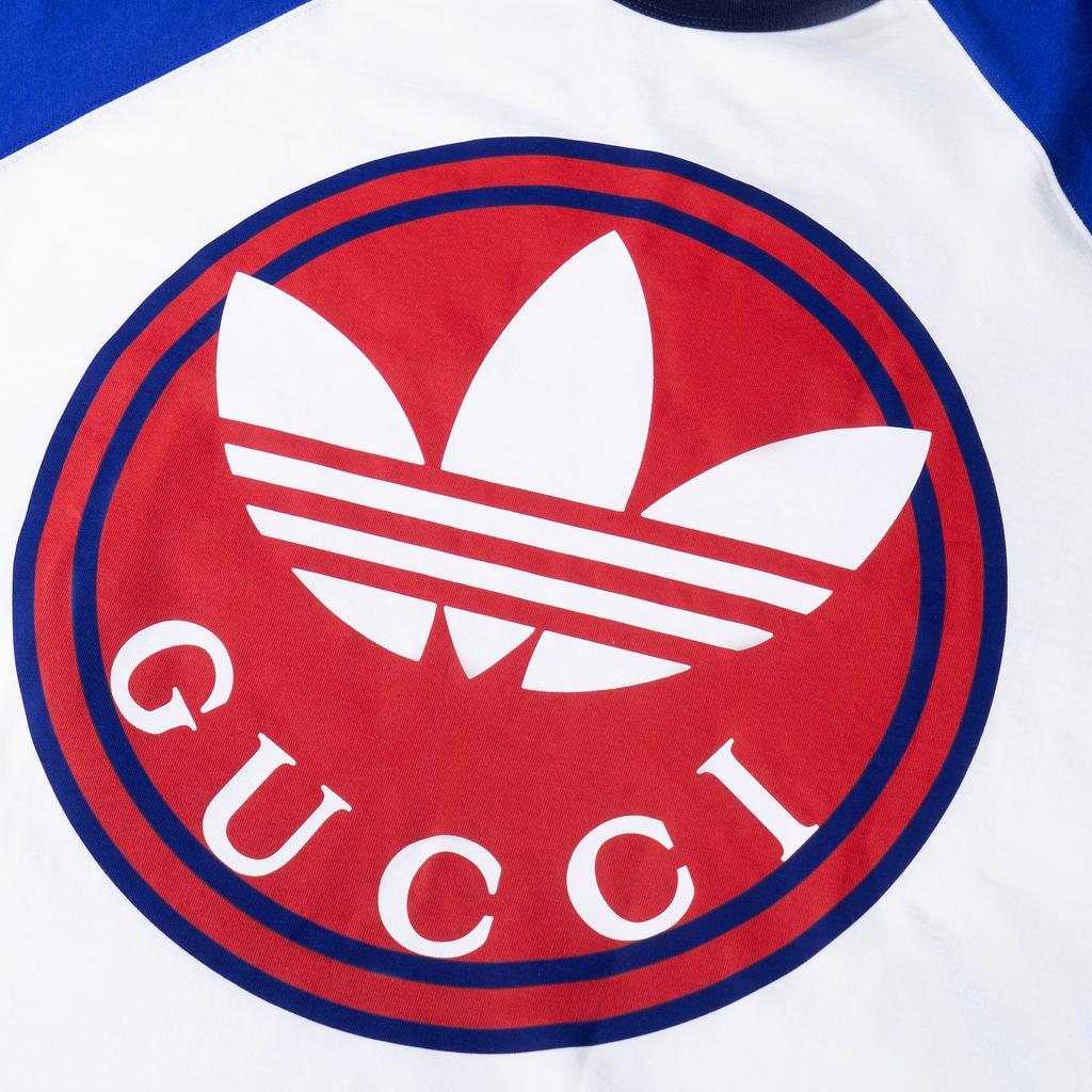 GUCCI x Adidas Originals SS23 T Shirt Men's Ivory White 722938-XJE1F-9221