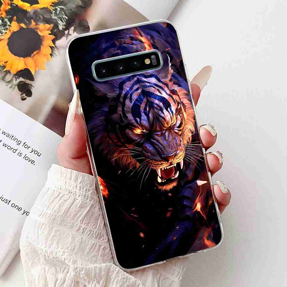 For Samsung Galaxy S10+ Case Fashion Design Soft Silicone TPU Back Cover For Samsung s10+ S10 Plus Butterfly Rose Phone Shell