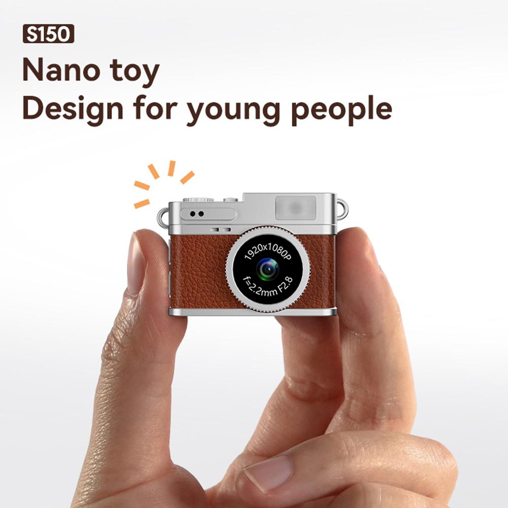 1080P Retro Digital Camera Pocket Video Recorder with 0.96-inch IPS Color Screen LED Flash Light Mini Camera for Photography