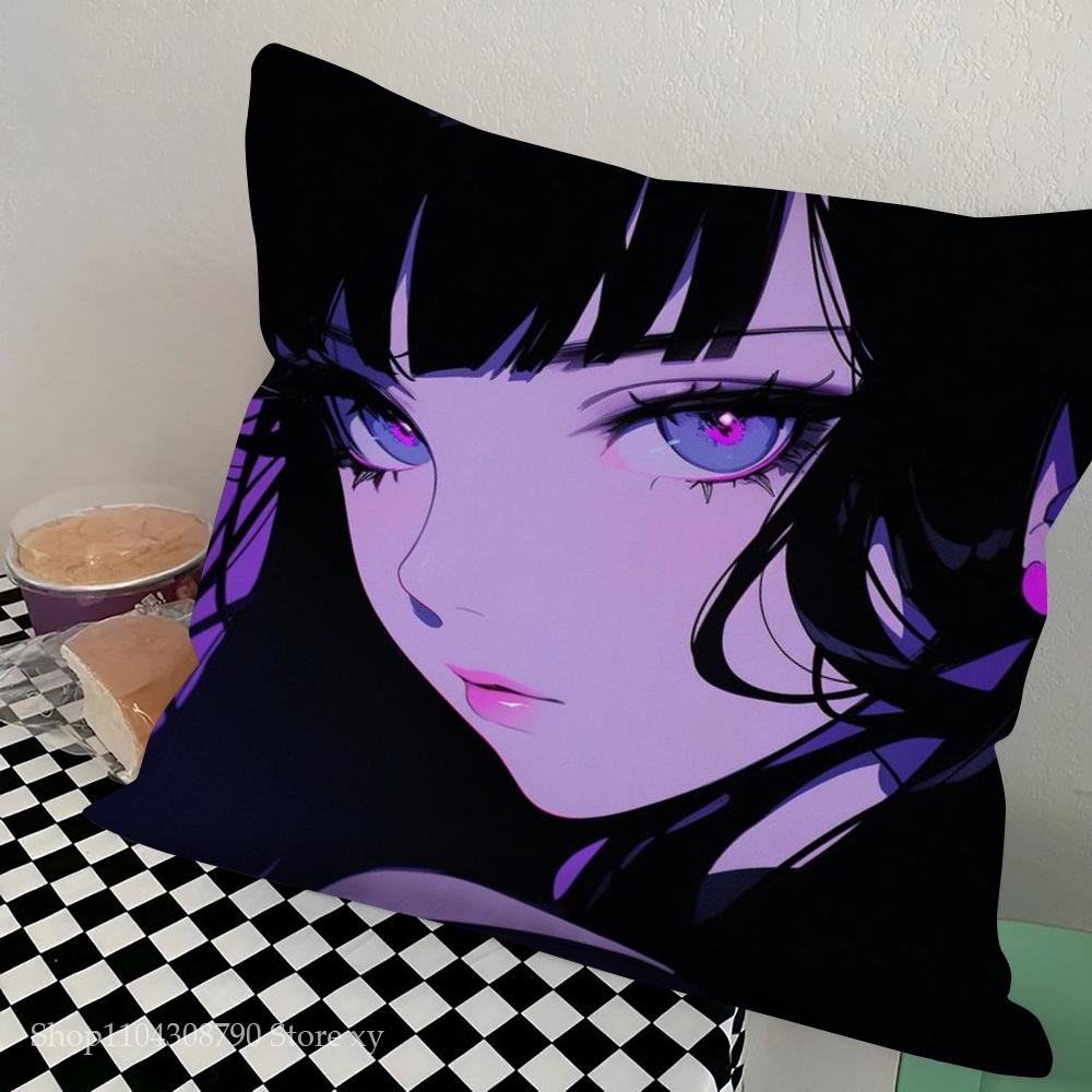 1pc Mood Body Moon Lady Classic Anime Pillow Case Square Bedroom Sofa Leisure Comfort Cushion Car Living Room Home Decoration