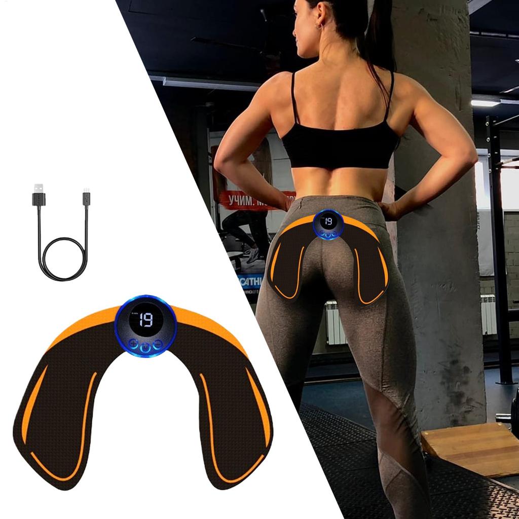Smart Butt Lift Trainer EMS Toning Device 19 Adjustable Modes for Glute Workout Body Sculpting Home Gym Exercise Equipment