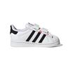 Adidas Originals Superstar Cf I Hook and loop Abrasion Resistant Low top Skateboard Shoes White Black Blue H05269
