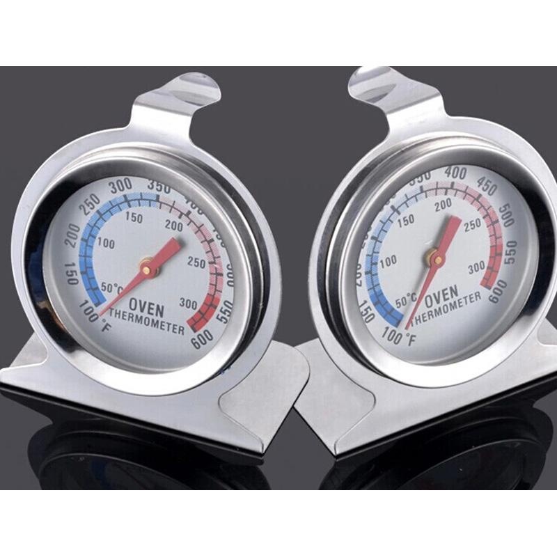 Stainless Steel Oven Thermometer Temperature Gauge Home Kitchen Food Meat Case