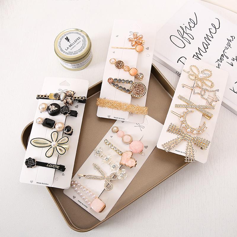 Luxury Pearl Bow Feather Hair Clip - Korean Style Bangs Accessory