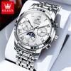 OLEVS Original Automatic Mechanical Watch for Men 24 Hour Moon Phase Waterproof Calendar Business Luxury Men's Wristwatches 6692