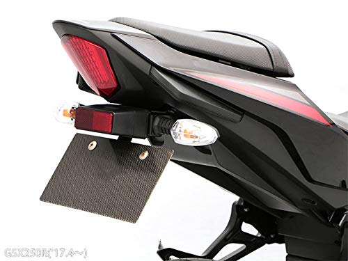 LEDISHUN Fender Eliminator Kit fits Suzuki GSX250R (DN11A) 8BK-DN12B (Black, Steel)