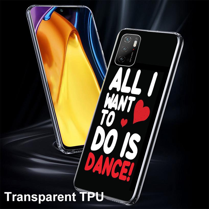 I Love Dance Phone Case For Xiaomi Poco X7 X6 X5 Pro F7 Ultra Redmi 15C 15 13 13C 12 12C 10 10A 10C 9 9A 9C 9T Cover Poco X7 X6
