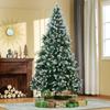 Artificial Christmas Tree Diameter 105x210 Cm with 1440 PVC Tips and 75 Pinecones, Branches Automatic Opening