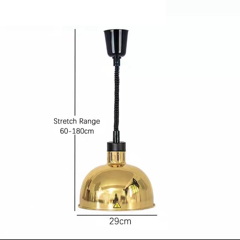 Commercial Food Heating Lamp Restaurant Telescopic Hanging Food Warming Lamp Parties Buffet Food Warmer Lamp