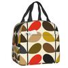 Orla Kiely Flower Scandinavian Geometric Style Insulated Lunch Bags for Camping Travel Waterproof Cooler Thermal Lunch Box