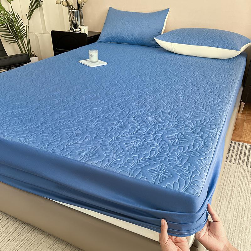 Wasserdichter Gesteppter Matratzenschoner Atmungsaktiver Milbenschutz-Matratzenbezug Rutschfest Antibakterielles Spannbettlaken 140/150/160