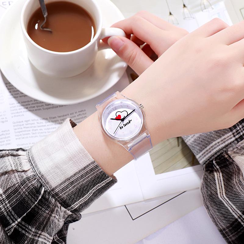 UTHAI CQ69 Kids Quartz Sport watch Jelly For Girls Boys Children women clocks Wristwatch Cartoon Transparent color Simple