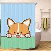 Corgi Butt Shower Curtains for Bathroom Showers Bath Folding Partition Curtain Accessories Bedrooms Waterproof Fabric Things the