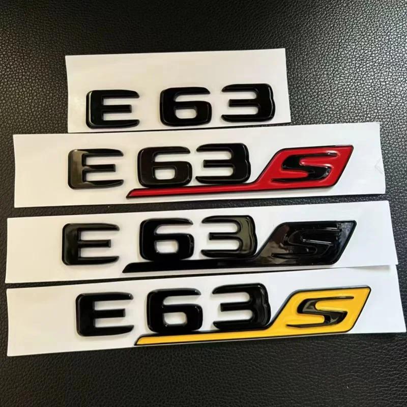 Suitable for ABS Black Auto Letter E63 E63S Logo Logo Sticker Car Luggage Badge Decal Mercedes Benz E63 E63S W213 Accessories