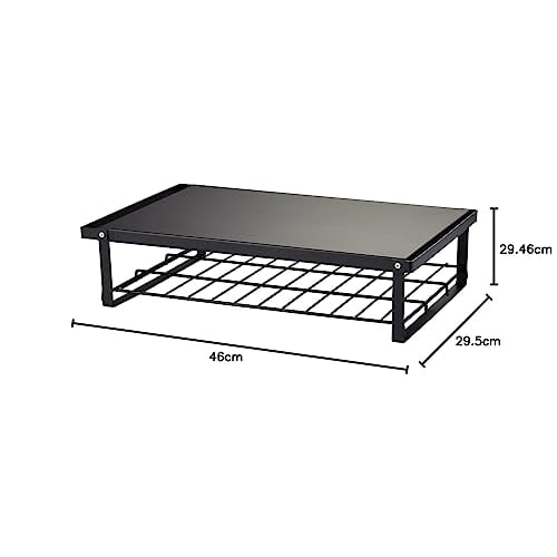 HEIAN SHINDO Over-the-Range Rack, Matte Black, 46cm Wide x 29.5cm Deep x 11cm High, 10kg Load Capacity, REK-1, Heian Shindo Kogyo