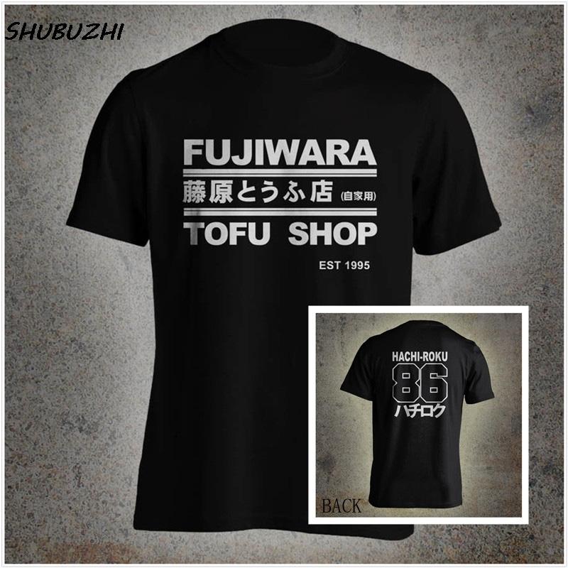 

Summer t shirts Takumi Fujiwara Tofu Shop Delivery Initial D Manga HachiRoku Shift Drift Men T-Shirt Mens Brand Clothing 4XL