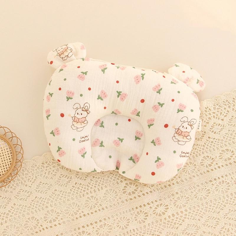 Bear Ear Baby Pillow Soothing & Calming Newborn Pillow Easy To Clean Pillow Exquisite Craftsmanship Pillow for Boy Girl