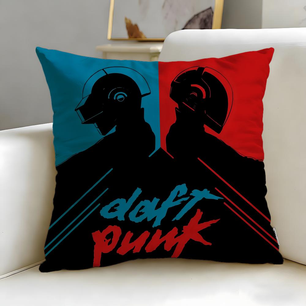 Klassische Band Daft Punk Kissenbezug Weich & Leicht zu Waschen – Vielseitig für Sofa, Bett, Reise und Büro