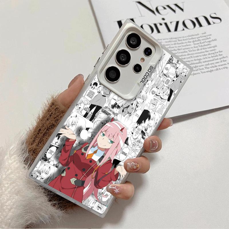 Darling Zero Two 02 Anime Soft Phone Case for Samsung Galaxy S24 S25 FE S26 Edge S23 Ultra S22 Plus S21 + Shockproof Cover Back