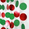4m Paper Christmas Style Pull Flag Colored Disc Ornaments Home School Kindergarten Party Holiday Atmosphere Arrangement Props
