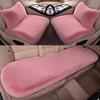 Universal Plush Car Seat Cushion - Thick, Warm, Non-Slip Rabbit Hair for Autumn & Winter