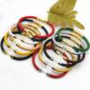 Edelstahl Ein-Wort-Schnalle Lederarmband Geflochtenes Lederseil Magnetverschluss Armband Perlen Handseil Exquisites Partnerarmband