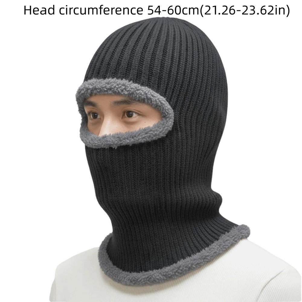 Thickened Full Face Cover Thermal Anti-Cold Knitted Cap New Motorcycle Riding Hat Men Women