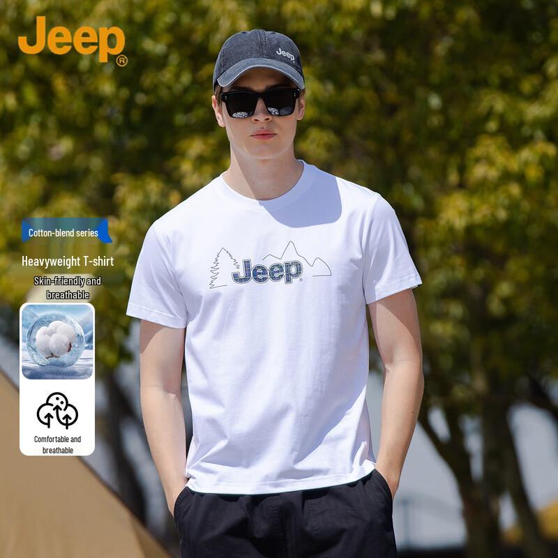 JEEP Men s Cotton Blend Breathable Short Sleeve T-Shirt XL