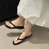 Fashion Fashion Flock Women Wedges Slippers Sandals Shoes Female Slides Spring Summer Round Toe Ladies Wedges Heeled Slippers Flip Flops