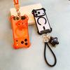 Leather Lanyard Phone Case Suitable For iPhone 17 Pro Max Cartoon 16 Pro Universal Pendant 15 14 13 Anti-Drop Protective Case