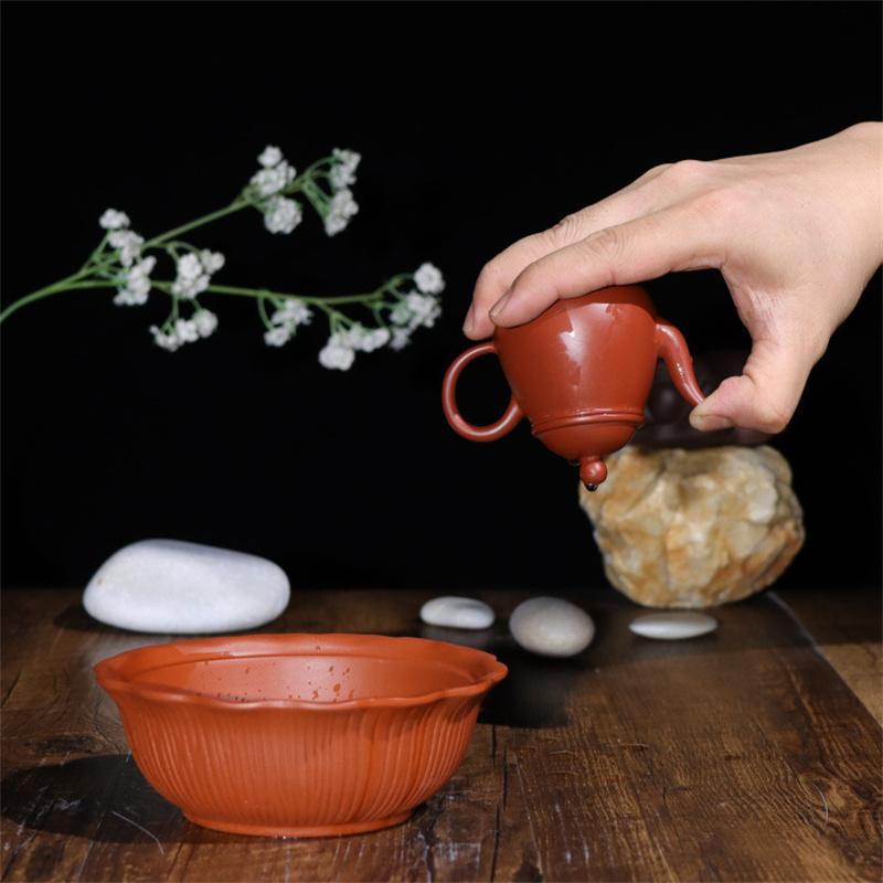 110cc Chinese Yixing Purple Clay Tea Pot Raw Ore Dahongpao Beauty Kettle Handmade Zisha Filter Teapot Tea Ceremony Gifts
