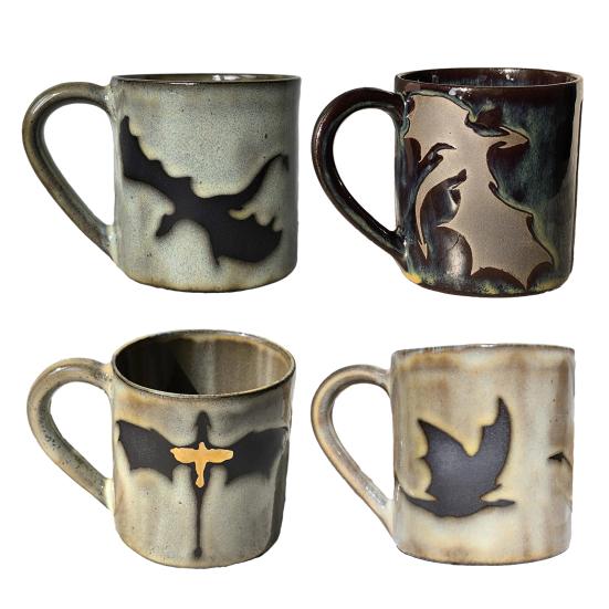 350ml Flaming Dragon Pattern Mug Ergonomic Handle Milky Yellow Glaze Mug