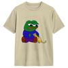 Unisex Tshirt Pepe The Frog Leisure Pure Cotton Tee Shirt Short Sleeve T Shirt Crew Neck Clothes Printed