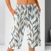 Women's Summer Gradient Floral Polka Dot Print Knee-Length Lightweight Elastic Waist Casual Pocket Shorts