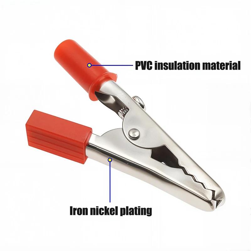 Handle Test Probe Metal Connector Socket Battery Plug  Electirc Testing  Alligator Clips Crocodile Wire Clip Plastic Handle