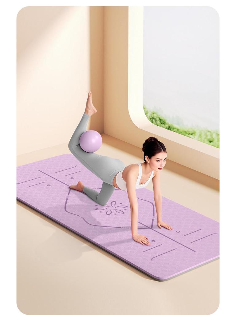 10mm Thick Non-Slip TPE Yoga & Fitness Mat for Sound Insulation & Shock Absorption