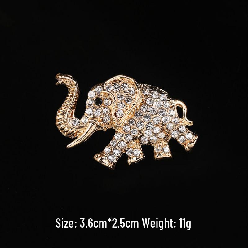 Elegant Unisex Strass Djurbrosch - Bi, Elefant, Tigertass Nål