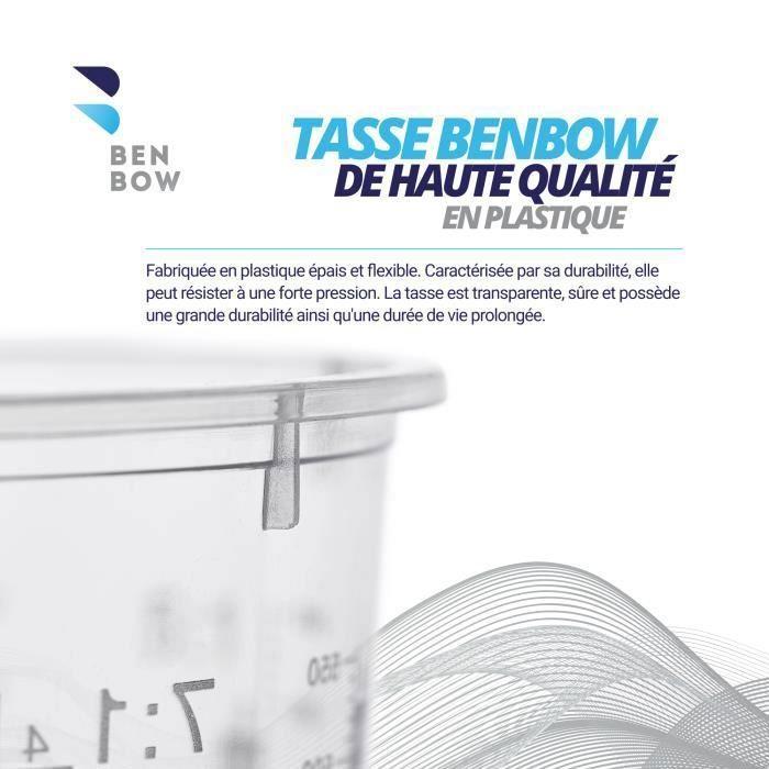 Gobelets Gradués Professionnels BenBow 25x 680ml Avec 3x Couvercle