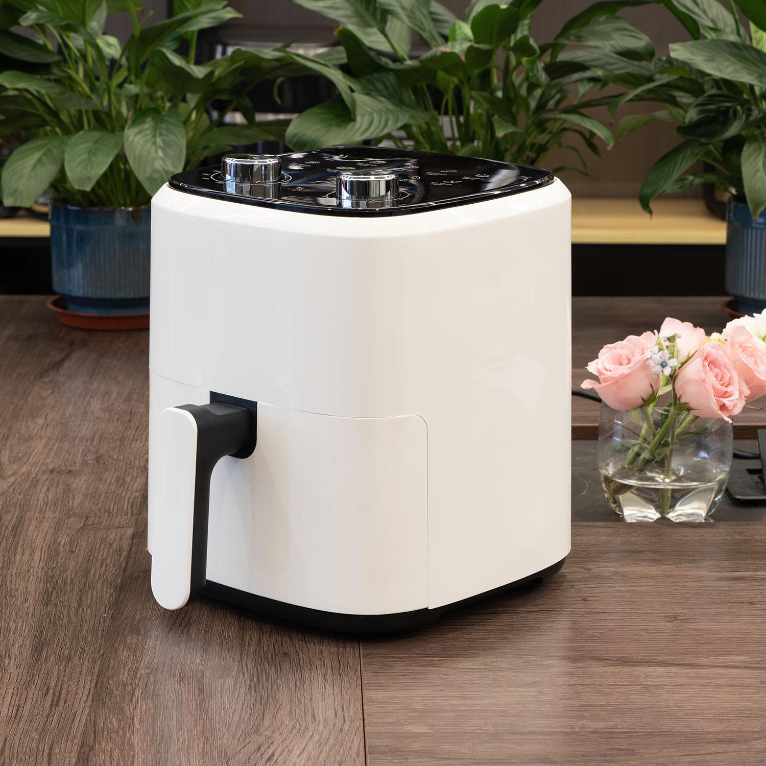 Stainless Steel Smart Air Fryer, Large Capacity, Mechanical Controls, Visible Basket, US Standard