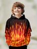 Dětské oblečení Chlapci Mikiny s dlouhým rukávem 3D potisk plamenem Děti Jaro Podzim Oblečení Ležérní Stylový Kluk Dívčí Oblečení Pulovr Topy