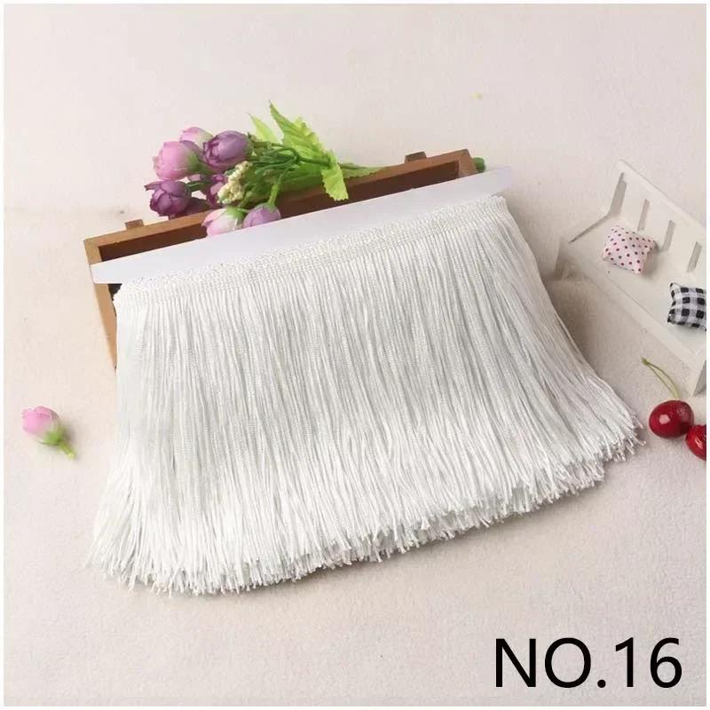 10M 10-30cm Meetee Fransar Tofsar Fransade Väskor Dekorativa Garner Fransar för Gardiner Kläder Spetsband Tygaccessoarer