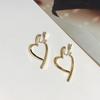 Gold Heart Earrings for Women, Dainty Huggie Earrings, Minimalist Gold Plated Copper Earrings, Cute Small Heart Earring