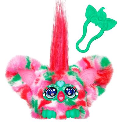 Hasbro Furby Furblets Pepmint, מהדורת חג מיוחדת, כולל מעל 45 צלילים, שפת Furby, משחקים, וכולל צעצוע קטיפה מופעל, גילאי 6+