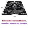The Eye of The Demon Flannel Thin Blanket Soft Warm Blanket for Bedroom Living Room Bed Travel Camping Picnic Gift Customizable