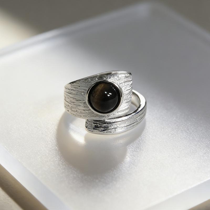 

Couple Minimalist Handmade Simple Big Stone Rings For Women Fine Jewelry Gift Prevent Allergy OneSize