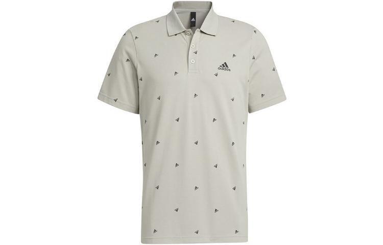 Adidas Polo Shirts Men s Gray Polo Collar Moderate Straight Fit IA8153 XL
