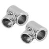 Boat Handrail Fitting 60 Degrees  316 Stainless Steel Polished Finish Stylish Look 3 Way Tee Handrail Pipe