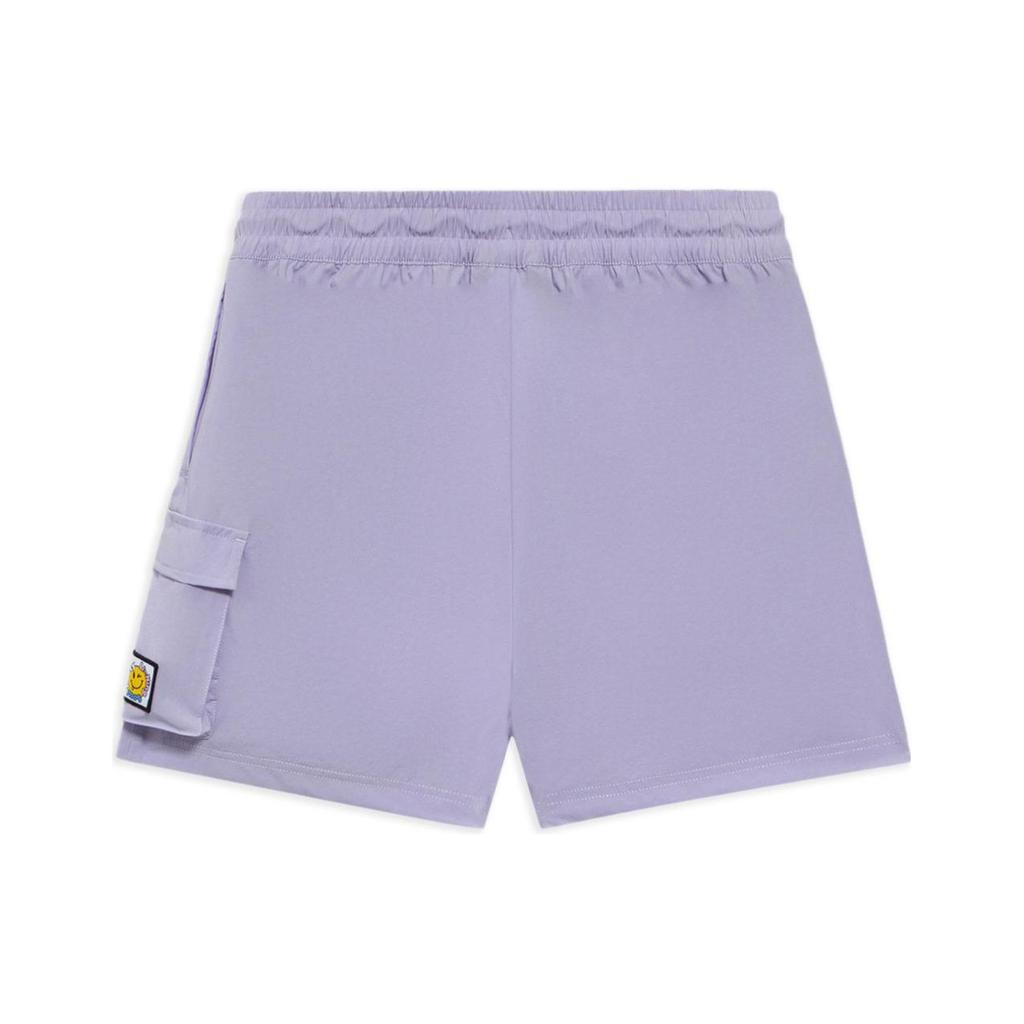 Li Ning Sports Trend Series Solid Color Large Pocket Logo Pattern Loose Casual Shorts Women Shorts AKSS310-1