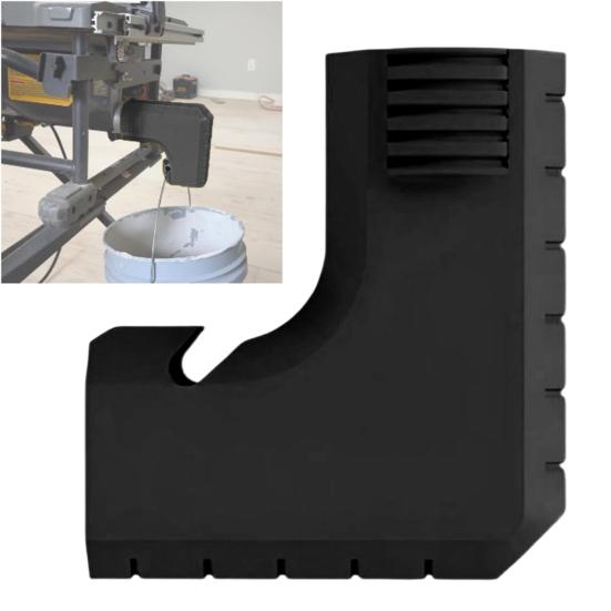 Dust Collection Adapter for DWE7485 Slim Table Saw Snap-On Hook Up Design Tool-Free Installation Efficient Wood Chip Capture Adapter