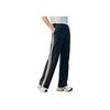 Anta Casual Simple Striped Straight Leg Knitted Sports Pants Women Bottoms Basic-Black 162528311-2